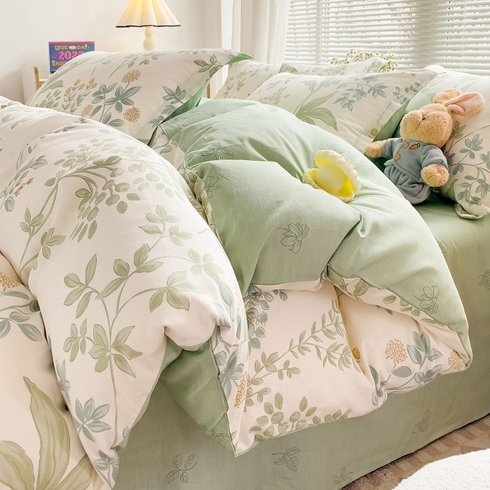 91家纺网 家纺一手货源 找家纺 总1 卡普二店 纯棉全棉四件套13070喷气床单款床笠款三件套