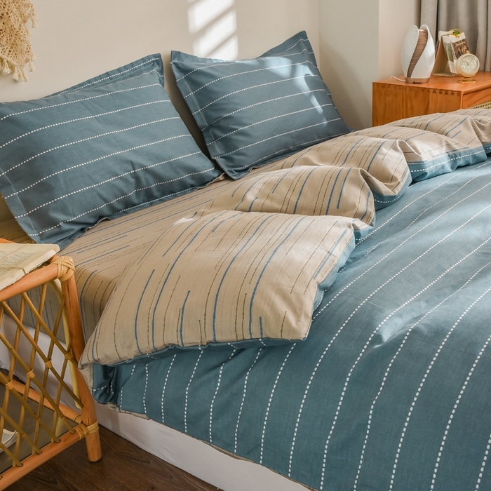 91家纺网 家纺一手货源 找家纺 总1 卡普二店 纯棉全棉四件套13070喷气床单款床笠款三件套