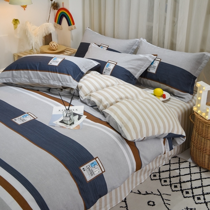 91家纺网 家纺一手货源 找家纺 总1 卡普二店 纯棉全棉四件套13070喷气床单款床笠款三件套