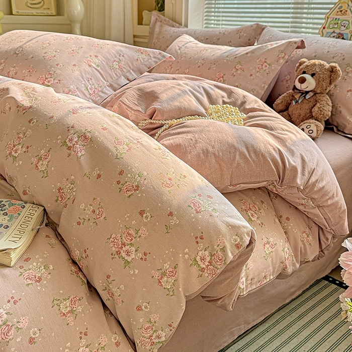 91家纺网 家纺一手货源 找家纺 总1 卡普二店 纯棉全棉四件套13070喷气床单款床笠款三件套