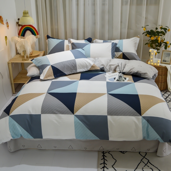 91家纺网 家纺一手货源 找家纺 总1 卡普二店 纯棉全棉四件套13070喷气床单款床笠款三件套