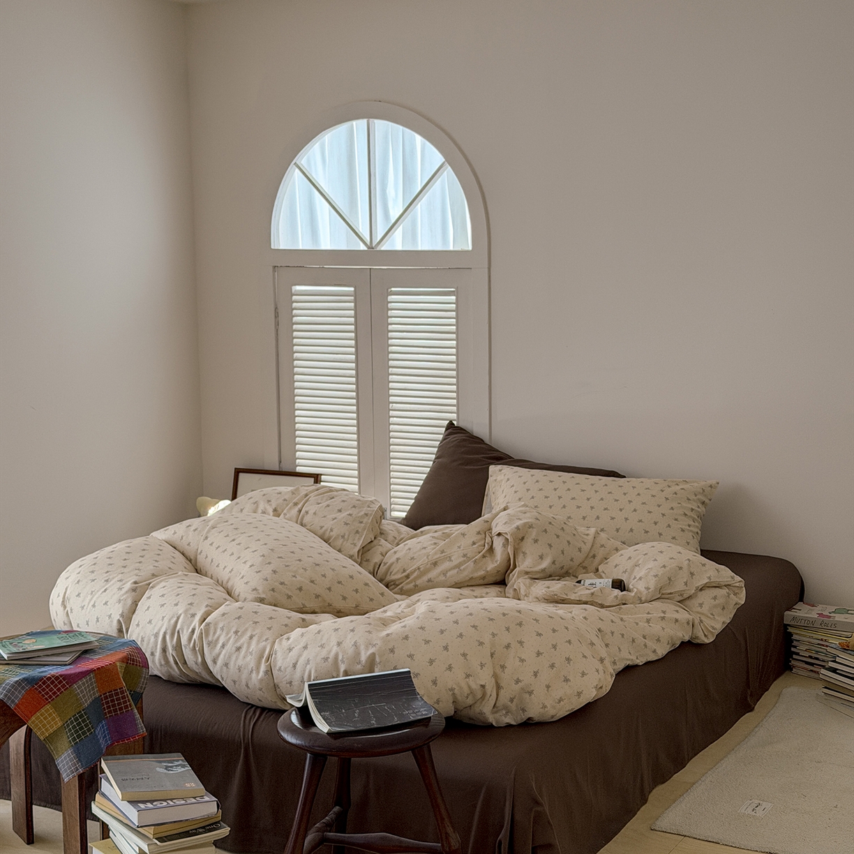 91家纺网 家纺一手货源 找家纺 蜜宿 2026新款全棉双层纱四件套（碎花款） 山野来信