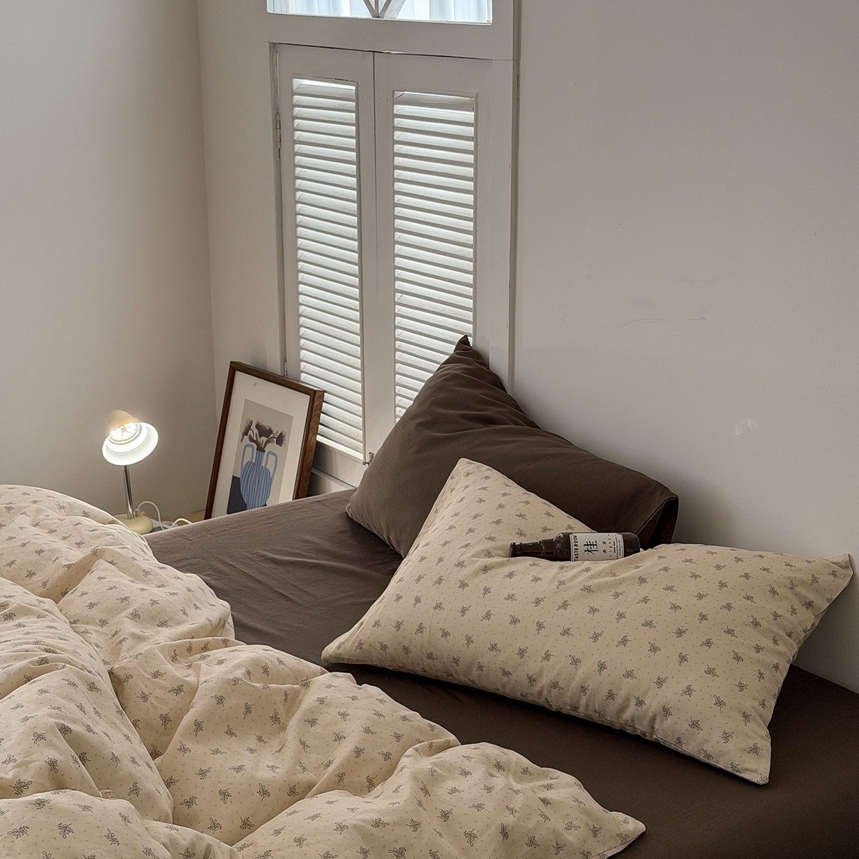 91家纺网 家纺一手货源 找家纺 蜜宿 2026新款全棉双层纱四件套（碎花款） 山野来信