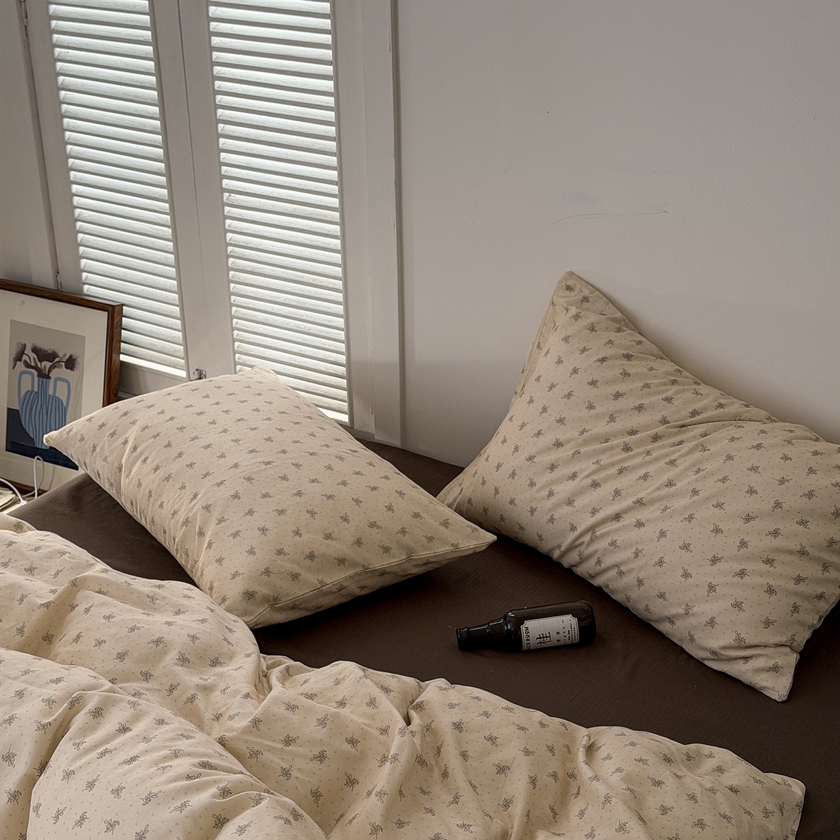 91家纺网 家纺一手货源 找家纺 蜜宿 2026新款全棉双层纱四件套（碎花款） 山野来信