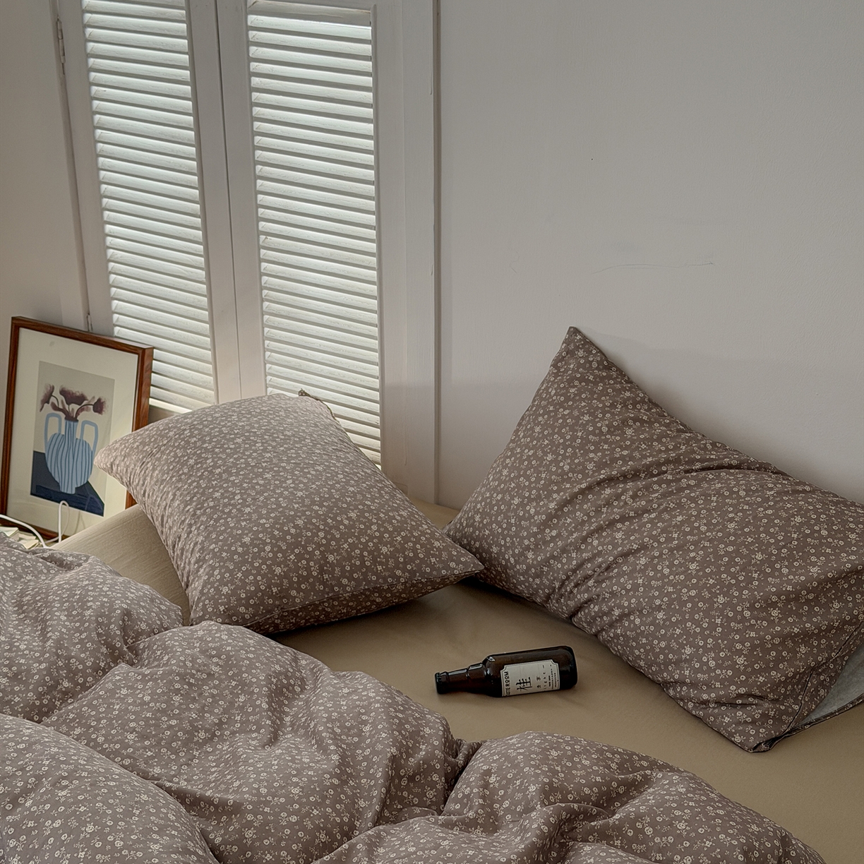 91家纺网 家纺一手货源 找家纺 蜜宿 2026新款全棉双层纱四件套（碎花款） 海棠旧梦