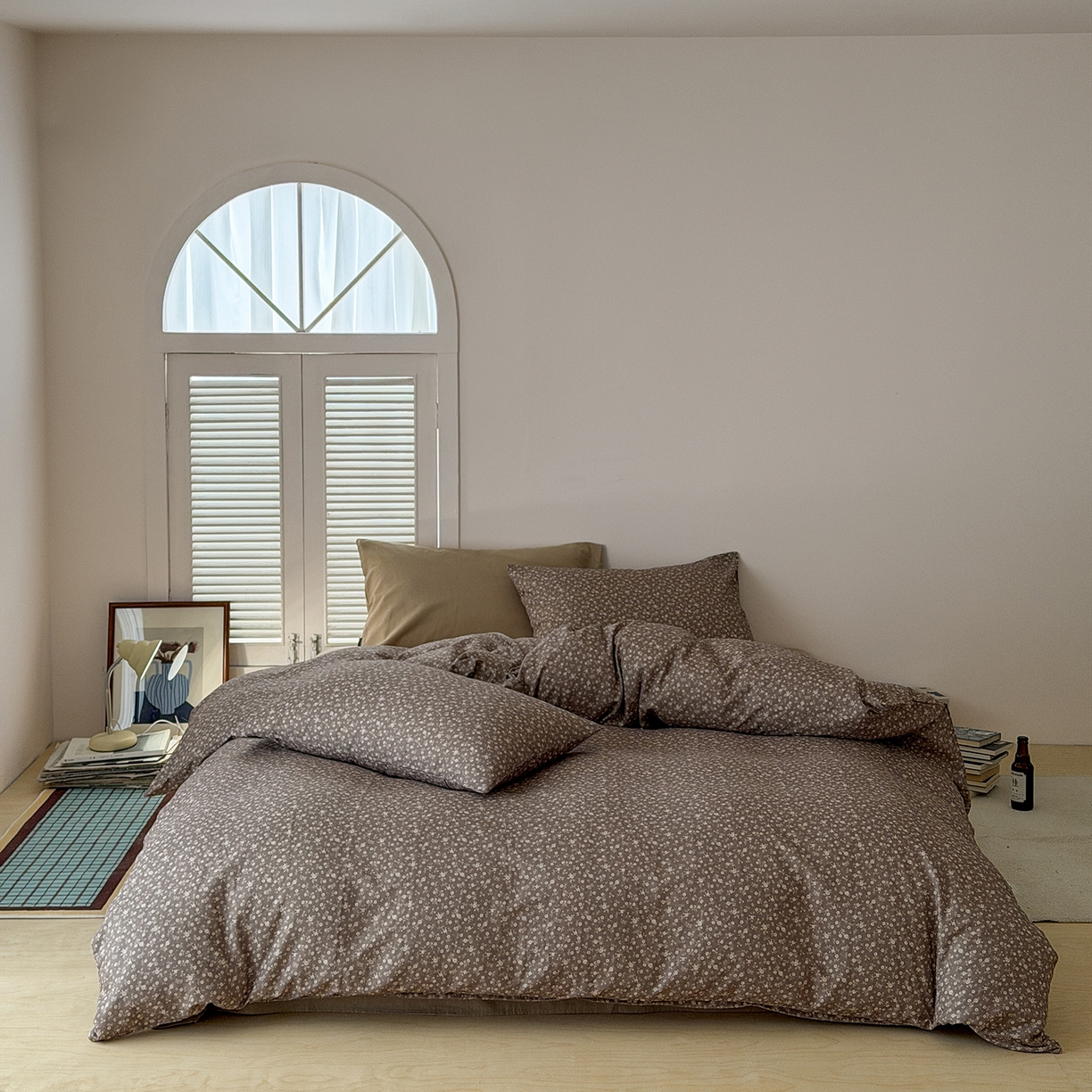 蜜宿 2026新款全棉双层纱四件套（碎花款） 海棠旧梦