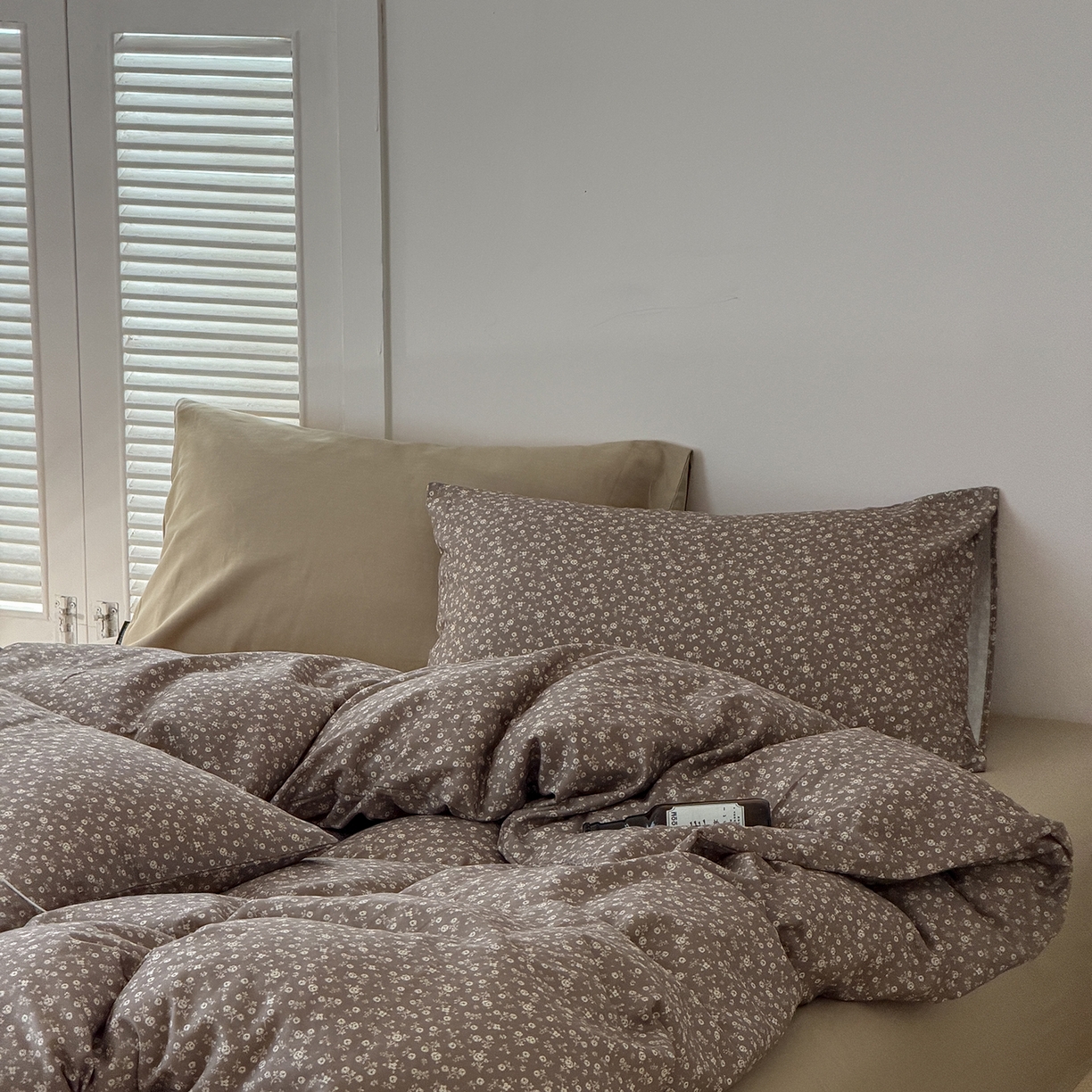 91家纺网 家纺一手货源 找家纺 蜜宿 2026新款全棉双层纱四件套（碎花款） 海棠旧梦