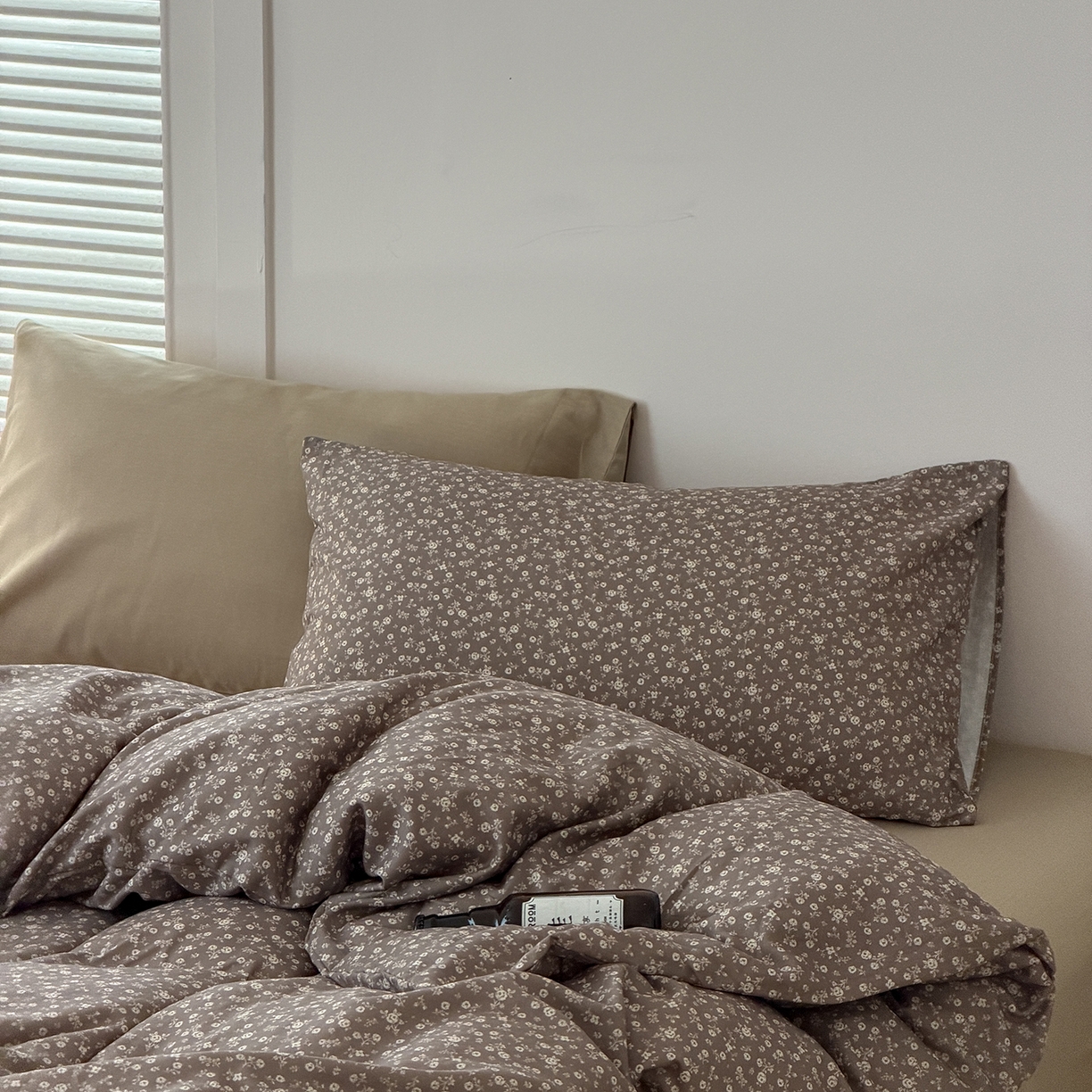 91家纺网 家纺一手货源 找家纺 蜜宿 2026新款全棉双层纱四件套（碎花款） 海棠旧梦