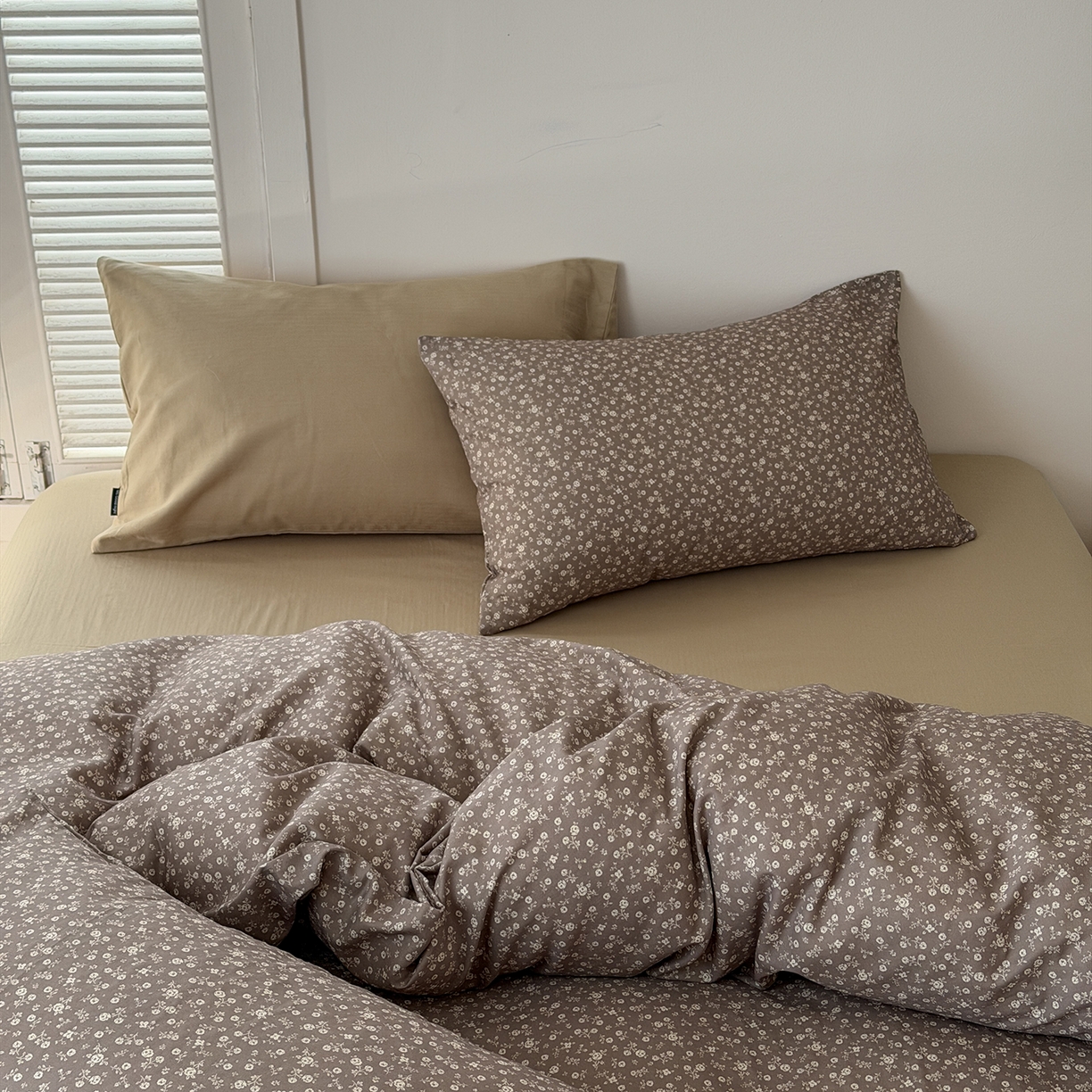 91家纺网 家纺一手货源 找家纺 蜜宿 2026新款全棉双层纱四件套（碎花款） 海棠旧梦