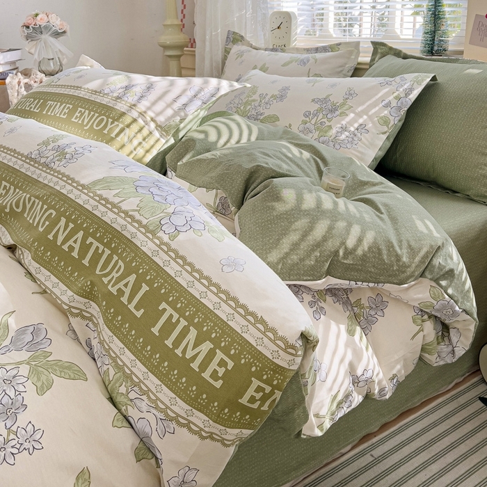 91家纺网 家纺一手货源 找家纺 总1 卡普二店 纯棉全棉四件套13070喷气床单款床笠款三件套