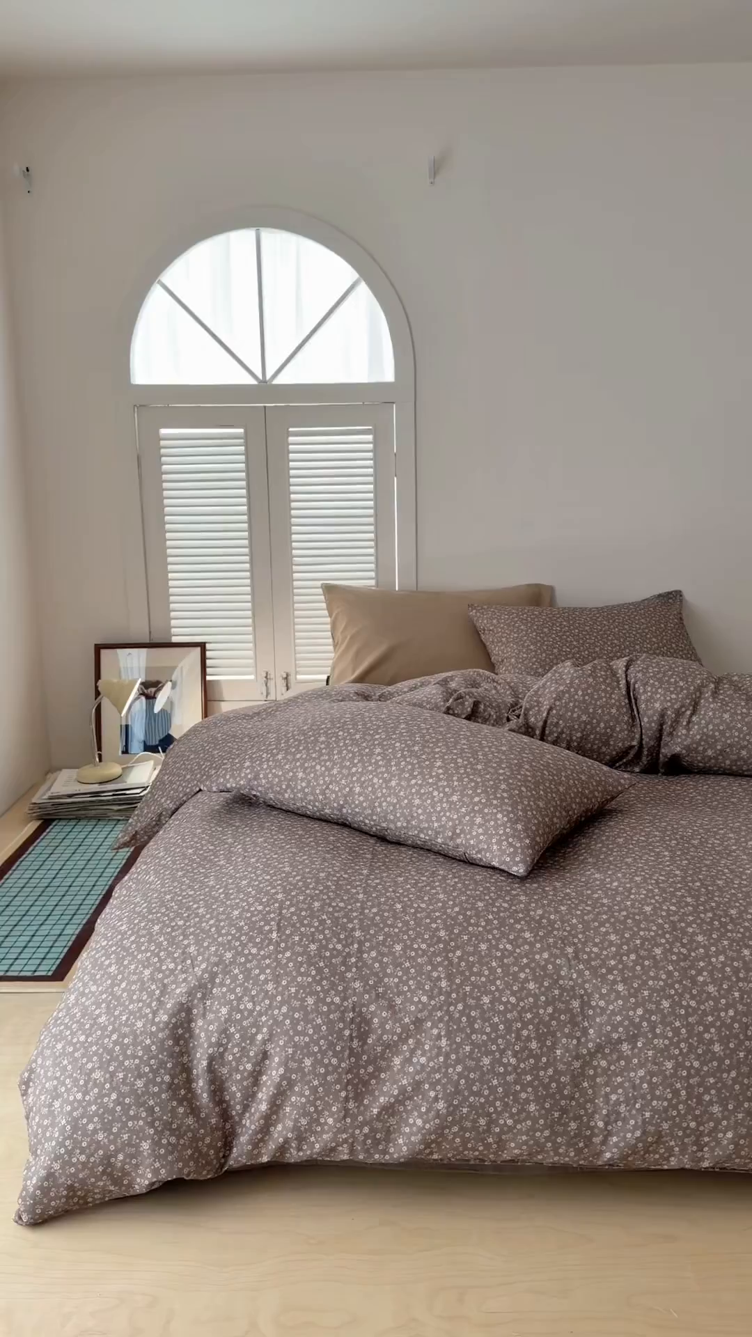 91家纺网 家纺一手货源 找家纺 蜜宿 2026新款全棉双层纱四件套（碎花款） 海棠旧梦