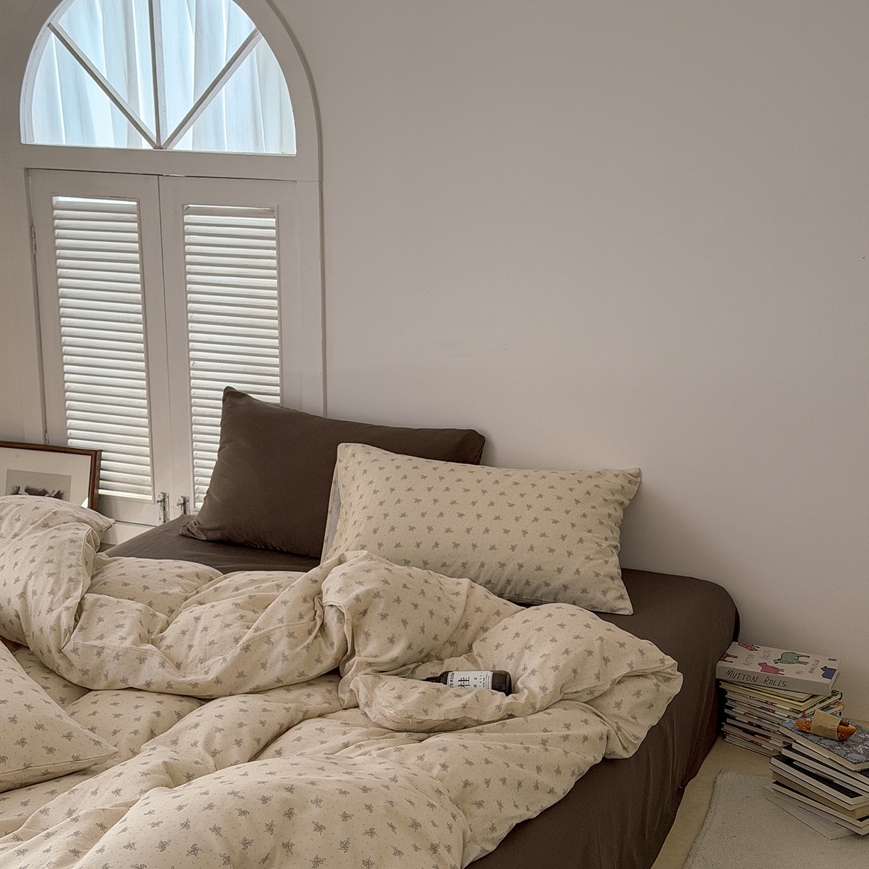 91家纺网 家纺一手货源 找家纺 蜜宿 2026新款全棉双层纱四件套（碎花款） 山野来信