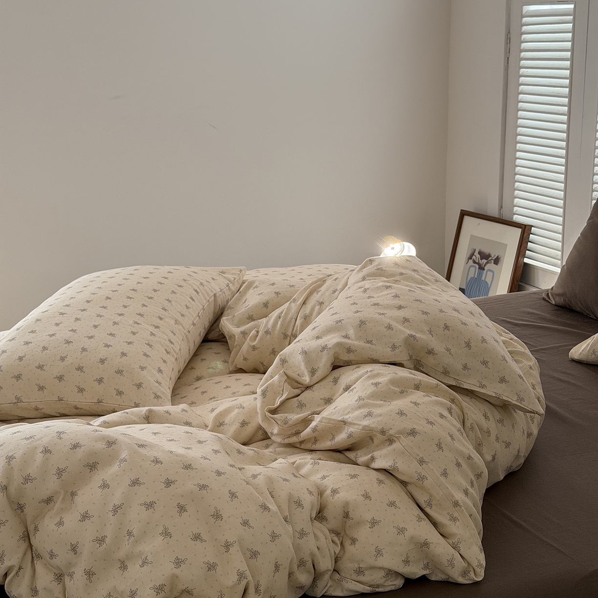 91家纺网 家纺一手货源 找家纺 蜜宿 2026新款全棉双层纱四件套（碎花款） 山野来信