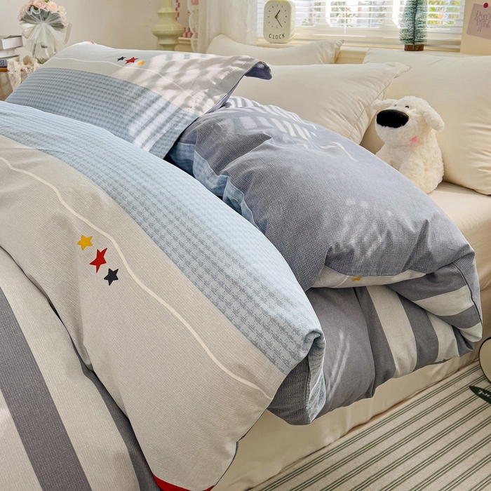 91家纺网 家纺一手货源 找家纺 总1 卡普二店 纯棉全棉四件套13070喷气床单款床笠款三件套