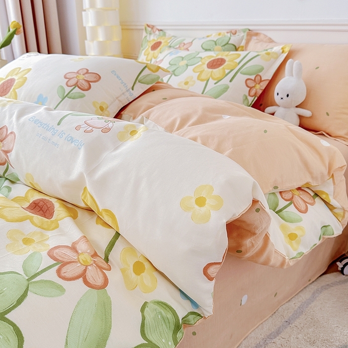 91家纺网 家纺一手货源 找家纺 总1 卡普二店 纯棉全棉四件套13070喷气床单款床笠款三件套