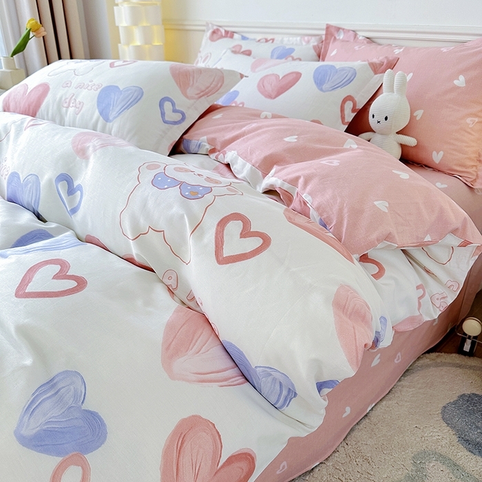 91家纺网 家纺一手货源 找家纺 总1 卡普二店 纯棉全棉四件套13070喷气床单款床笠款三件套