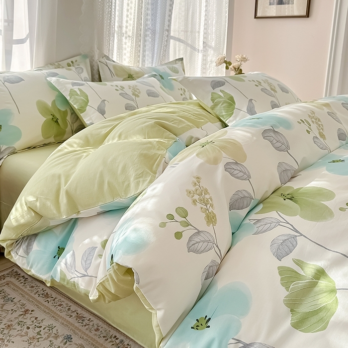 91家纺网 家纺一手货源 找家纺 总1 卡普二店 纯棉全棉四件套13070喷气床单款床笠款三件套