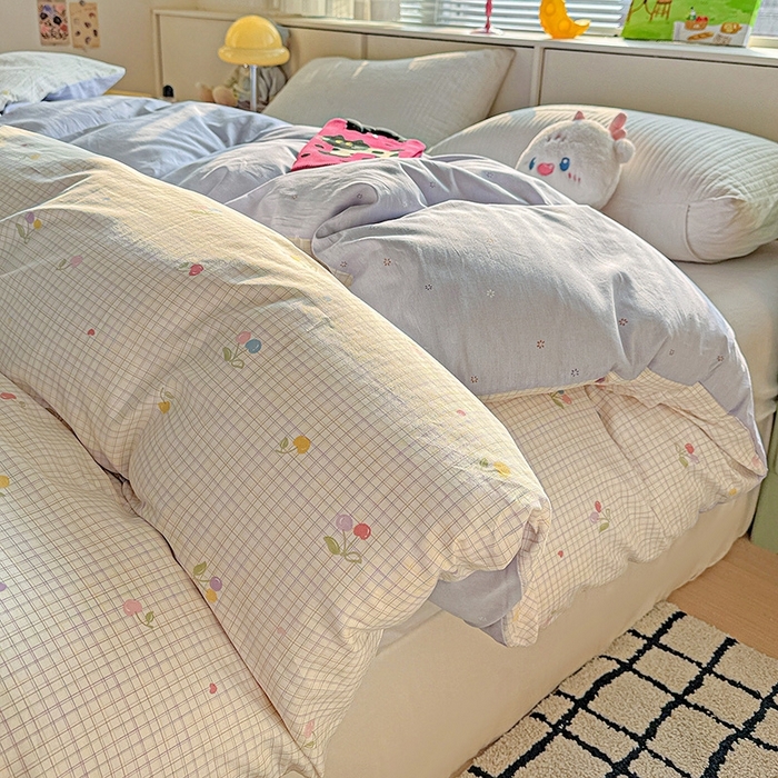 91家纺网 家纺一手货源 找家纺 总1 卡普二店 纯棉全棉四件套13070喷气床单款床笠款三件套