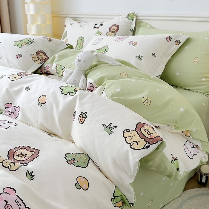 91家纺网 家纺一手货源 找家纺 总1 卡普二店 纯棉全棉四件套13070喷气床单款床笠款三件套