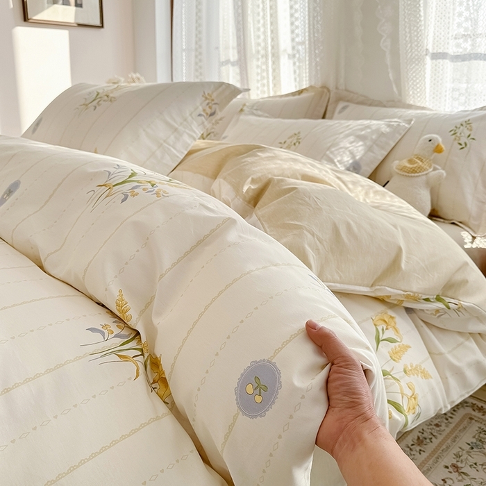 91家纺网 家纺一手货源 找家纺 总1 卡普二店 纯棉全棉四件套13070喷气床单款床笠款三件套