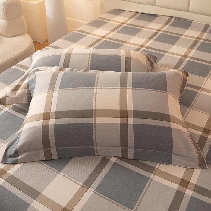 91家纺网 家纺一手货源 找家纺 磨毛世家家纺 2025新款全棉四件套纯棉加厚生态磨毛套件北海道-咖