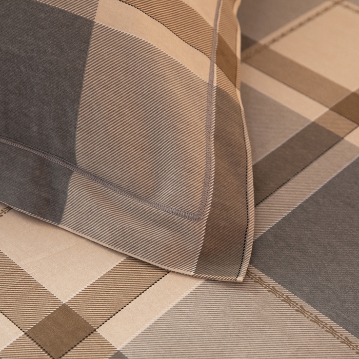 91家纺网 家纺一手货源 找家纺 磨毛世家家纺 2025新款全棉四件套纯棉加厚生态磨毛套件北海道-咖