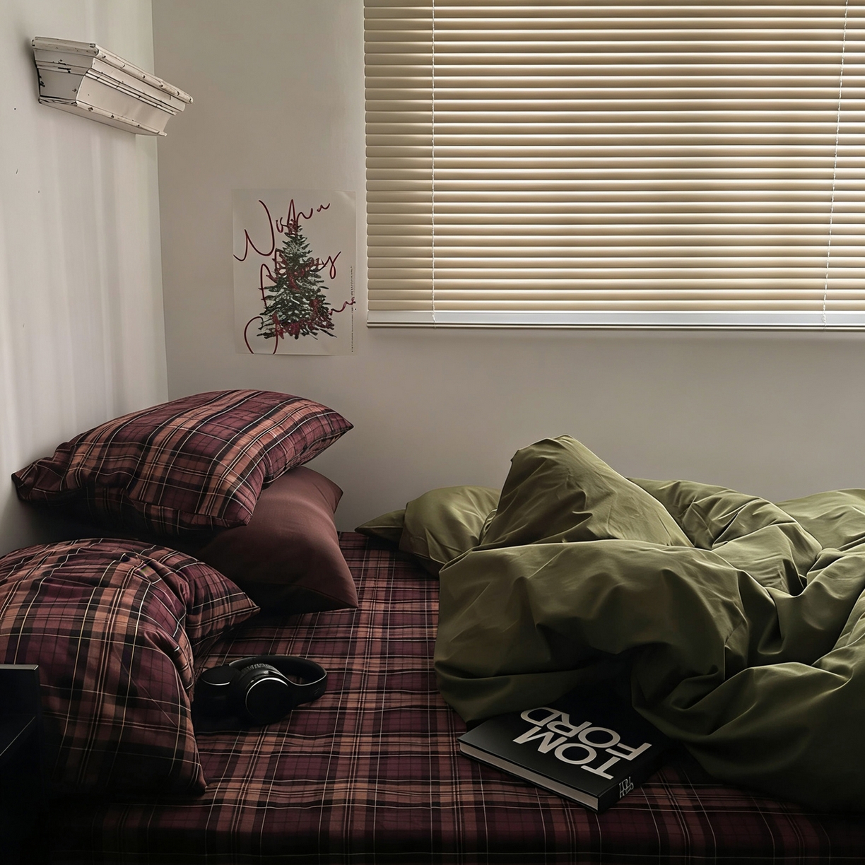 91家纺网 家纺一手货源 找家纺 （总）柚可家居 2026新款色织水洗棉全棉四件套-一树生花