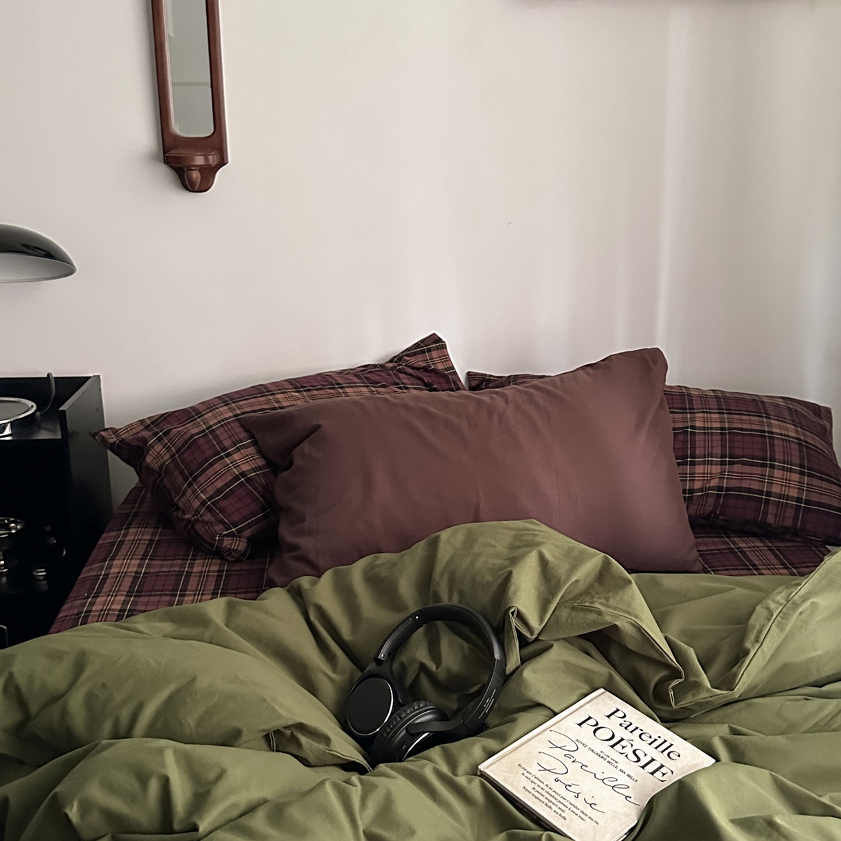 91家纺网 家纺一手货源 找家纺 柚可家居 2026新款色织水洗棉全棉四件套-一树生花 一树生花（枕套格子+拿铁）