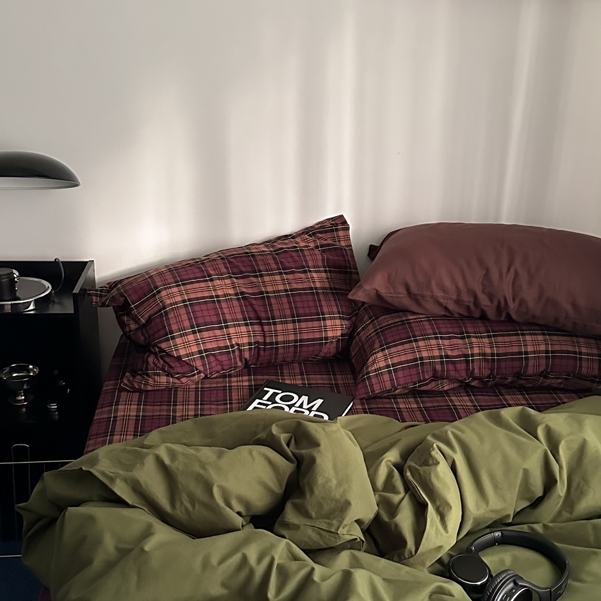 91家纺网 家纺一手货源 找家纺 柚可家居 2026新款色织水洗棉全棉四件套-一树生花 一树生花（枕套格子+拿铁）