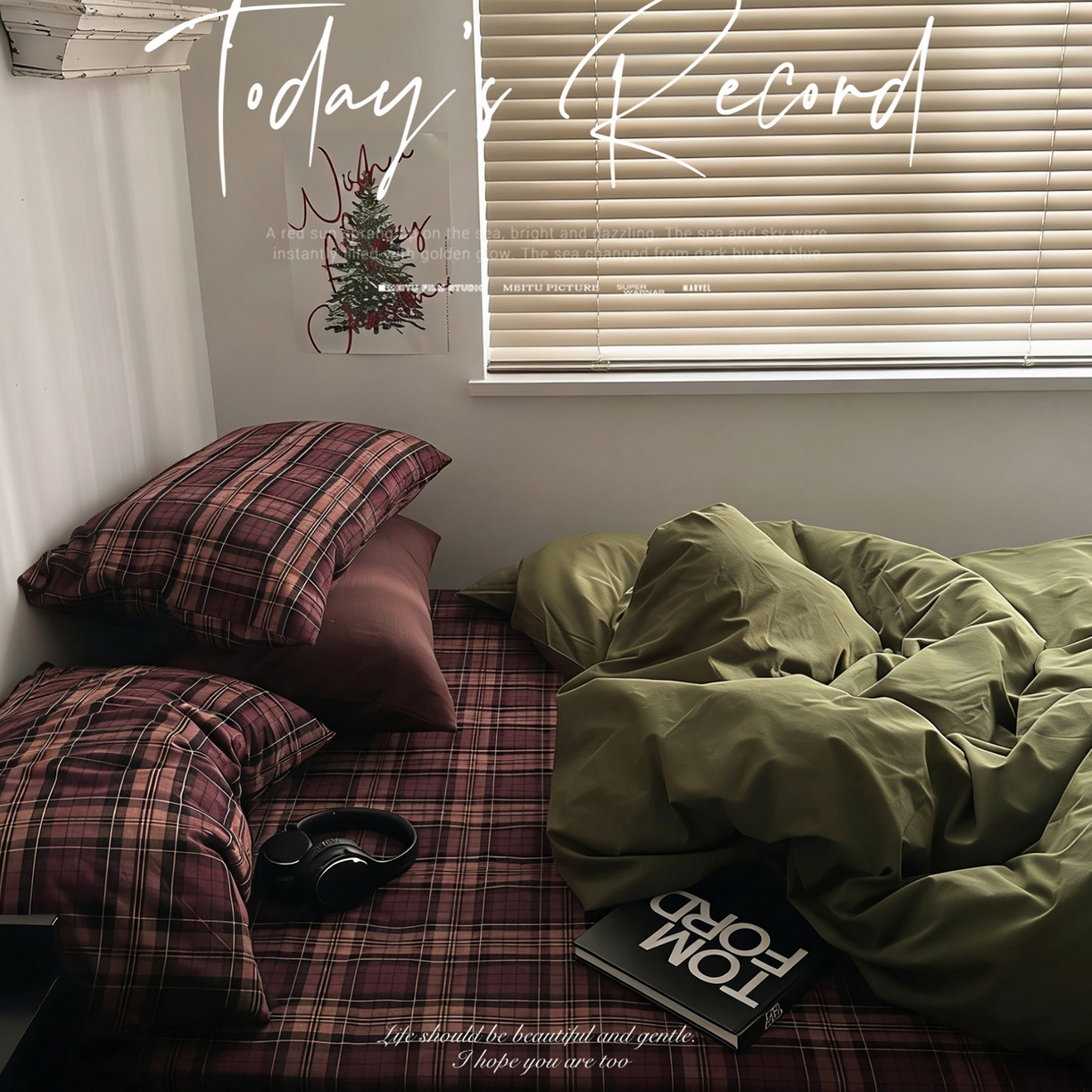 91家纺网 家纺一手货源 找家纺 柚可家居 2026新款色织水洗棉全棉四件套-一树生花 一树生花（枕套格子）