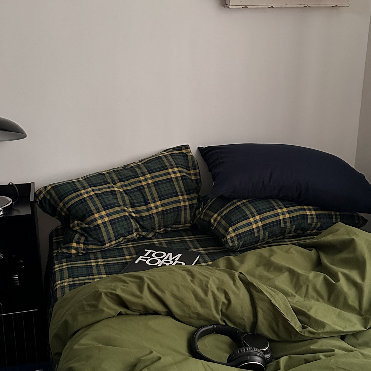 91家纺网 家纺一手货源 找家纺 柚可家居 2026新款色织水洗棉全棉四件套-浮生半日 浮生半日（枕套格子+藏蓝）