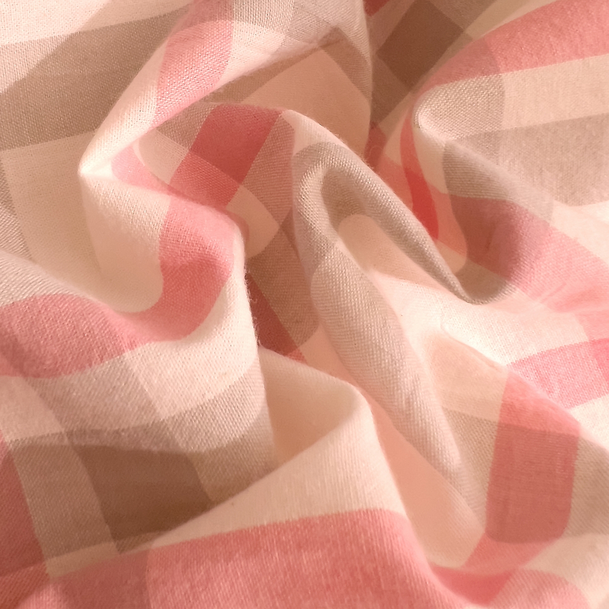 91家纺网 家纺一手货源 找家纺 DoDo 兜兜 2026新款全棉纯棉A类条格水洗棉四件套-可定做尺寸 禾里-灰粉