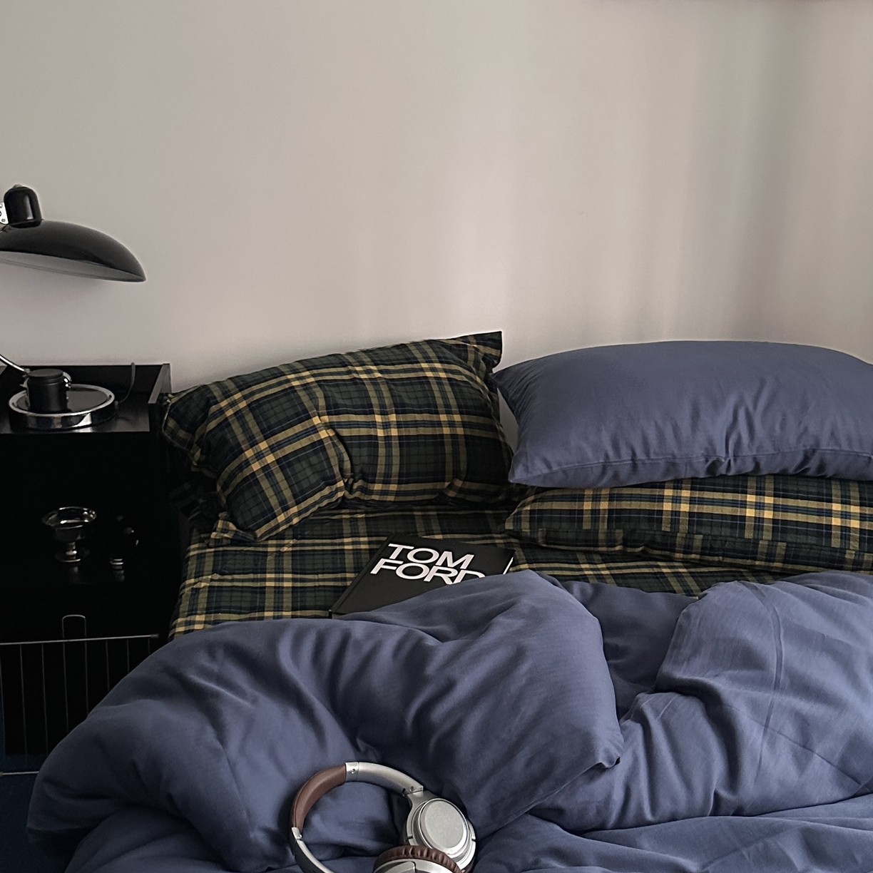 91家纺网 家纺一手货源 找家纺 柚可家居 2026新款色织水洗棉全棉四件套-加减生活 加减生活（枕套格子+鸢尾兰）