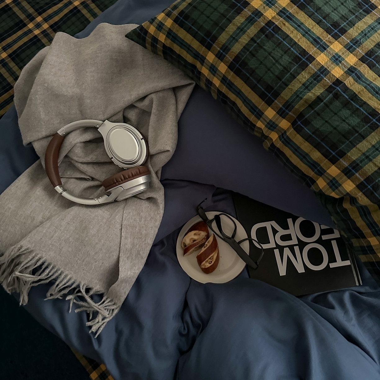 91家纺网 家纺一手货源 找家纺 柚可家居 2026新款色织水洗棉全棉四件套-加减生活 加减生活（枕套格子）