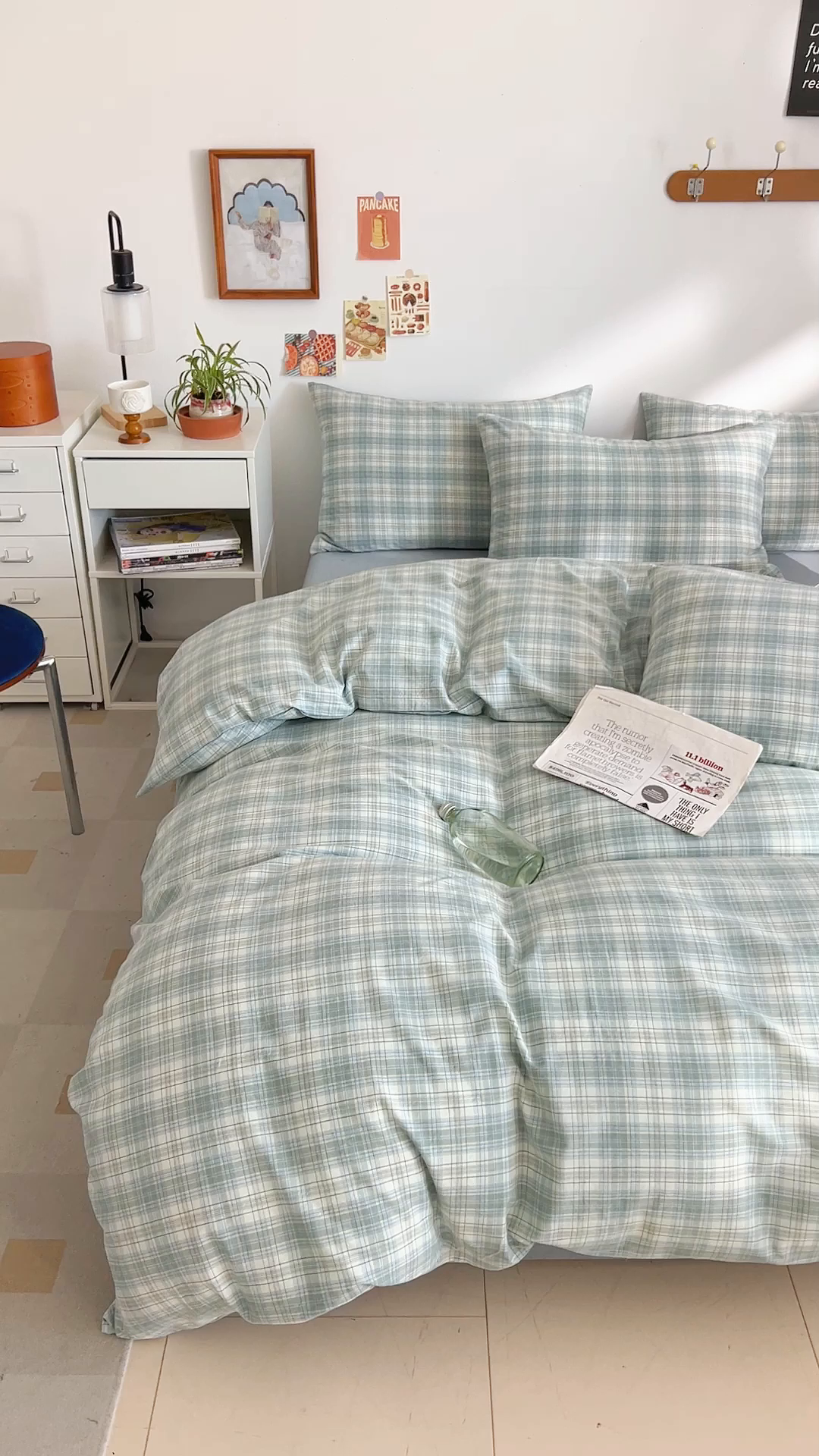 91家纺网 家纺一手货源 找家纺 DoDo 兜兜 2026新款全棉纯棉A类条格水洗棉四件套-可定做尺寸 可可奈-天青