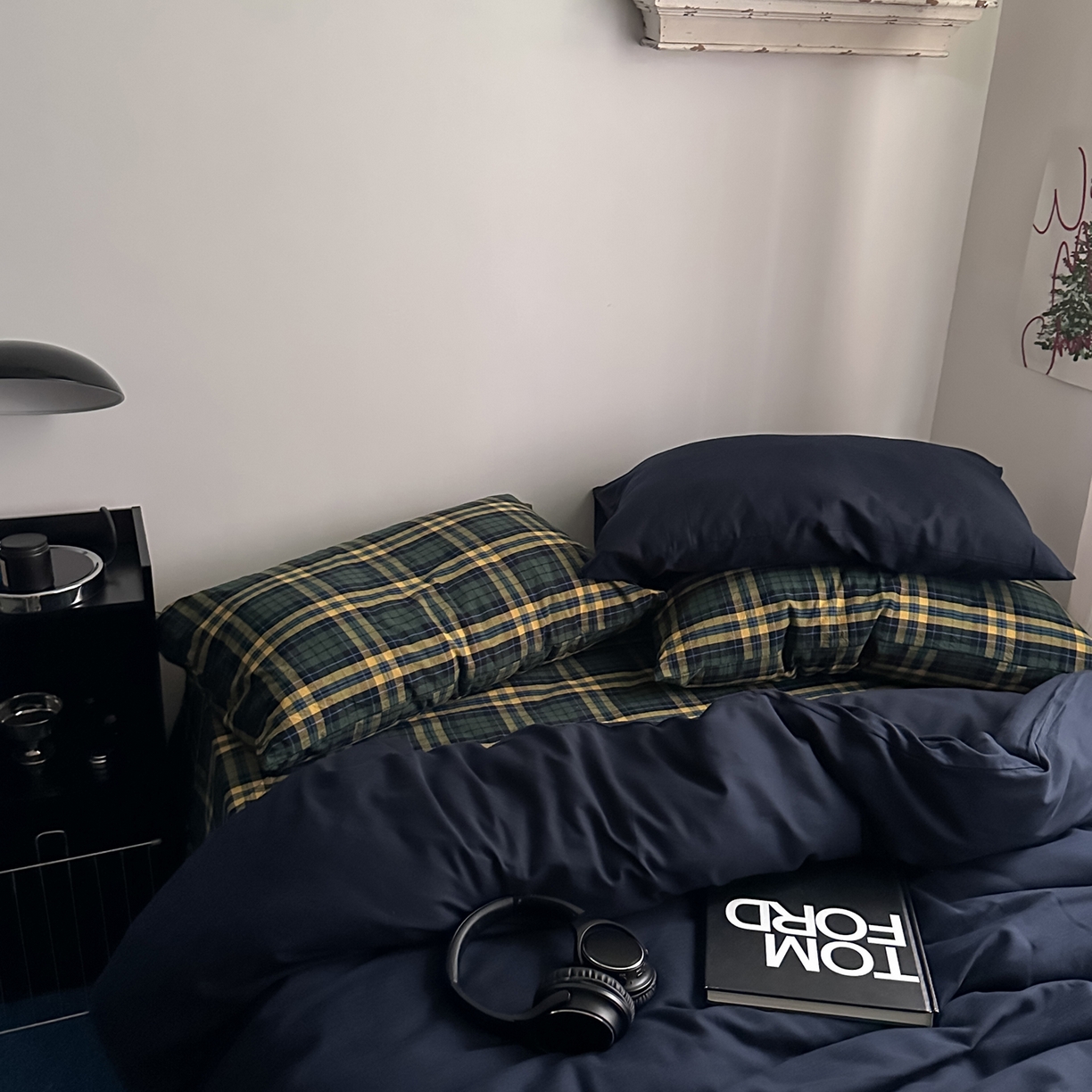 91家纺网 家纺一手货源 找家纺 （总）柚可家居 2026新款色织水洗棉全棉四件套-又见深蓝