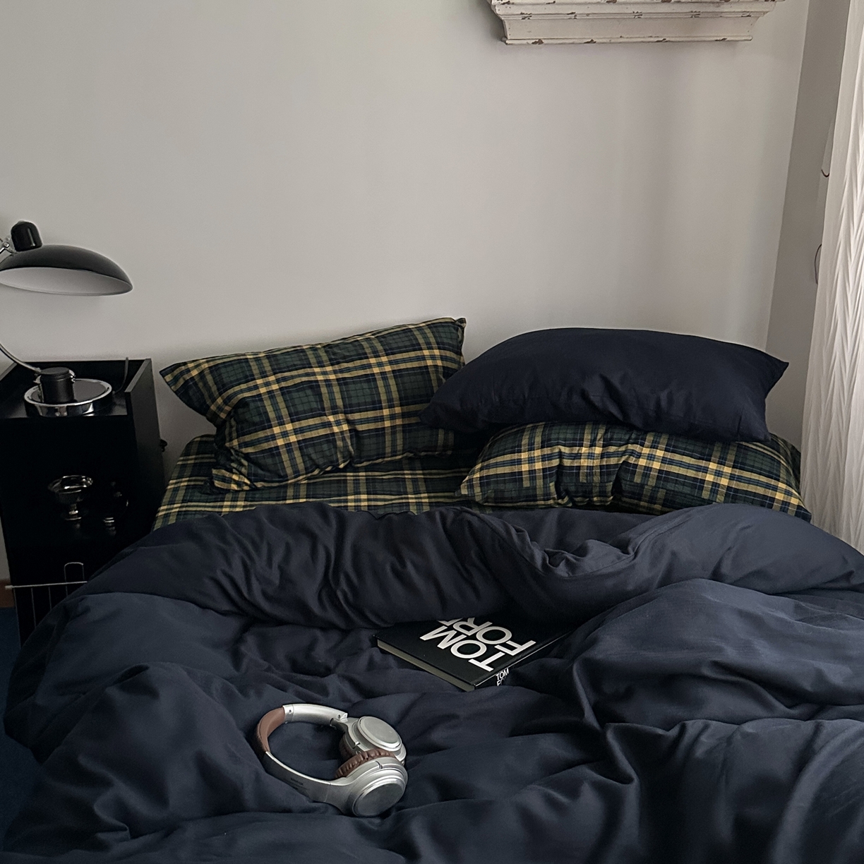 91家纺网 家纺一手货源 找家纺 （总）柚可家居 2026新款色织水洗棉全棉四件套-又见深蓝