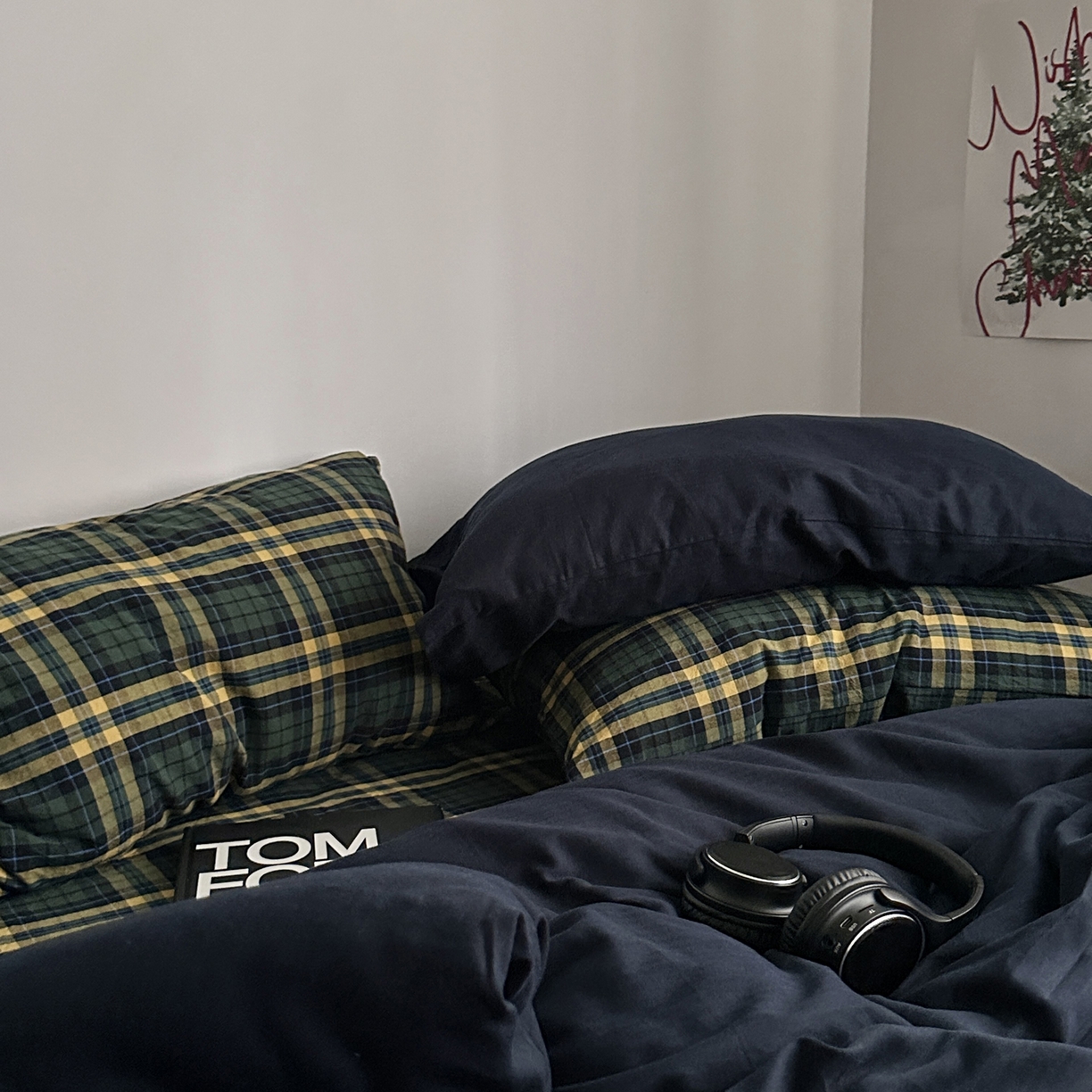 91家纺网 家纺一手货源 找家纺 （总）柚可家居 2026新款色织水洗棉全棉四件套-又见深蓝