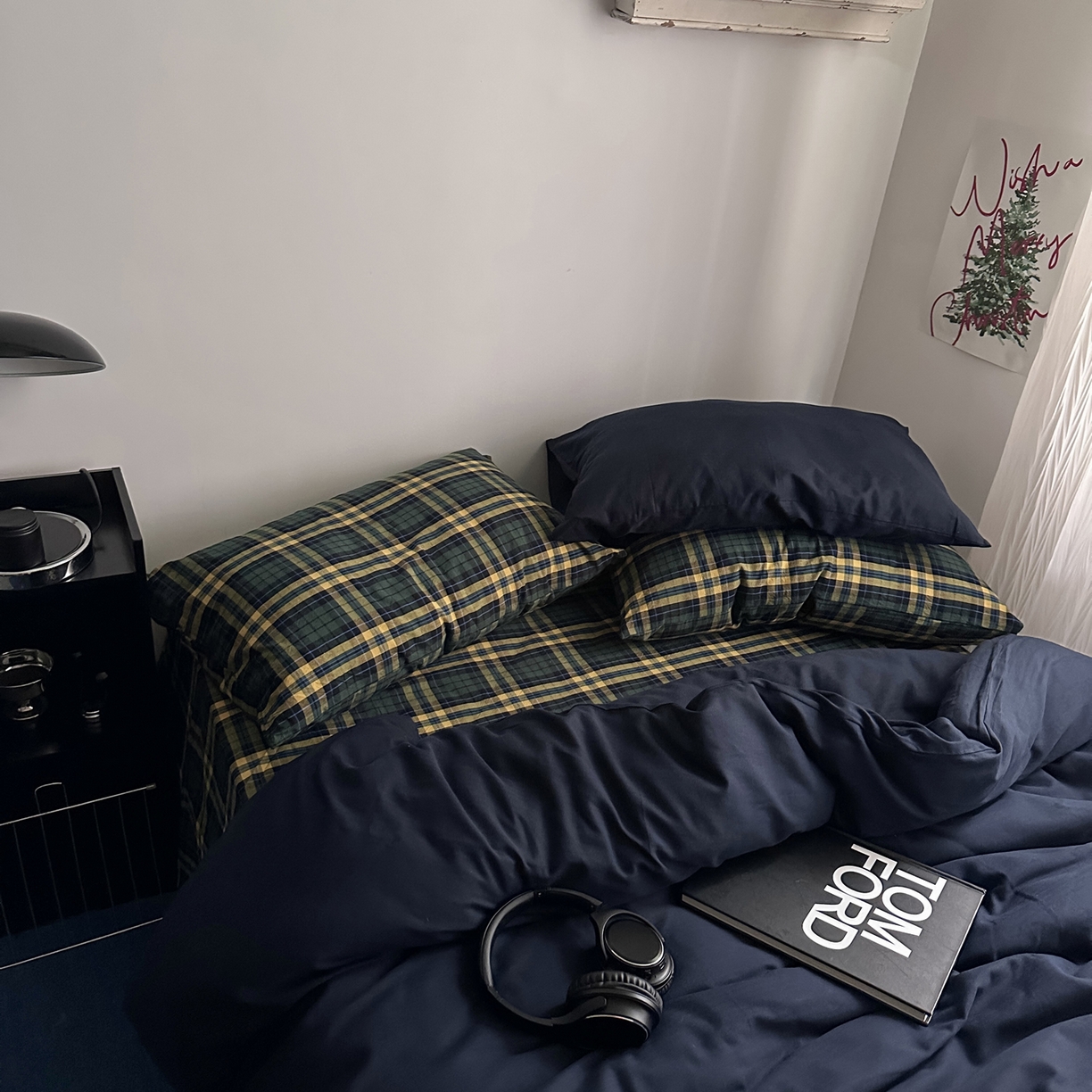 91家纺网 家纺一手货源 找家纺 （总）柚可家居 2026新款色织水洗棉全棉四件套-又见深蓝