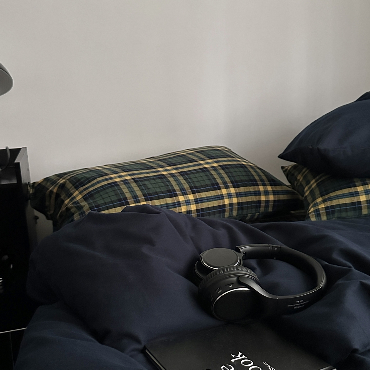 91家纺网 家纺一手货源 找家纺 柚可家居 2026新款色织水洗棉全棉四件套-又见深蓝 又见深蓝（格子+藏蓝）