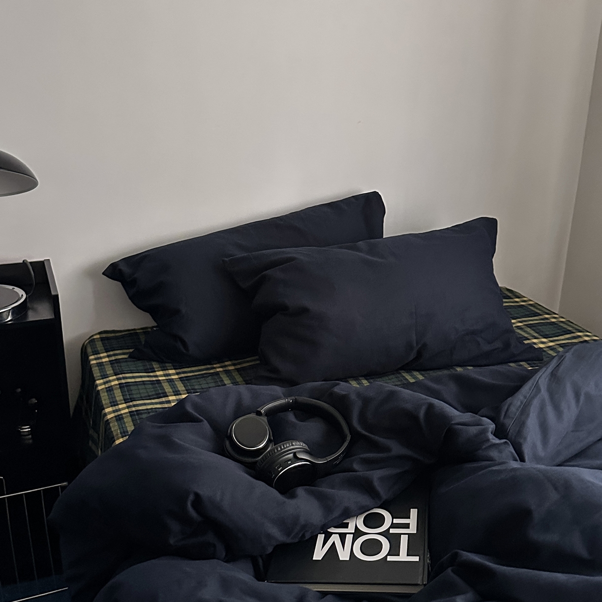 柚可家居 2026新款色织水洗棉全棉四件套-又见深蓝 又见深蓝（藏蓝）