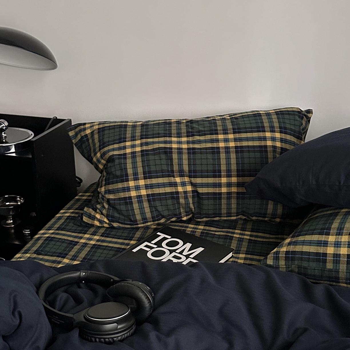 91家纺网 家纺一手货源 找家纺 柚可家居 2026新款色织水洗棉全棉四件套-又见深蓝 又见深蓝（格子+藏蓝）