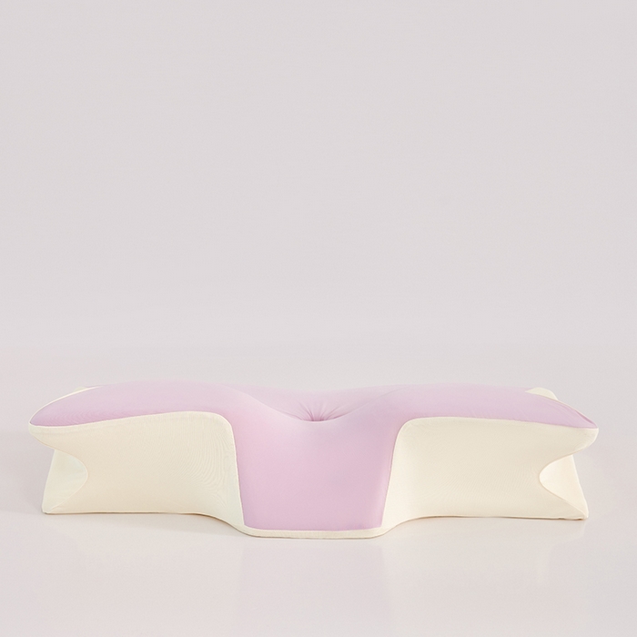 91家纺网 家纺一手货源 找家纺 纳斯顿家纺 2026新款夏季款小牛角枕头枕芯 紫粉