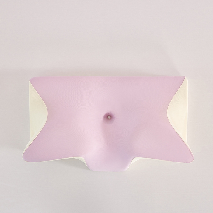 91家纺网 家纺一手货源 找家纺 纳斯顿家纺 2026新款夏季款小牛角枕头枕芯 紫粉