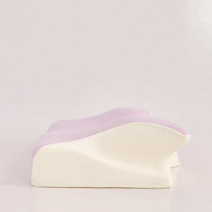 91家纺网 家纺一手货源 找家纺 纳斯顿家纺 2026新款夏季款小牛角枕头枕芯 紫粉