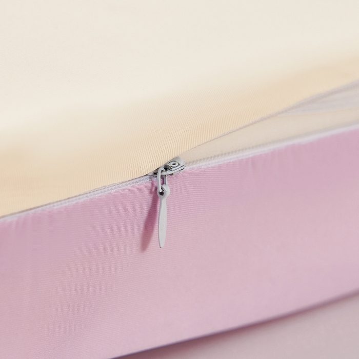 91家纺网 家纺一手货源 找家纺 纳斯顿家纺 2026新款夏季款小牛角枕头枕芯 紫粉