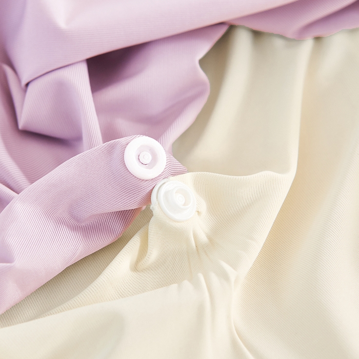 91家纺网 家纺一手货源 找家纺 纳斯顿家纺 2026新款夏季款小牛角枕头枕芯 紫粉