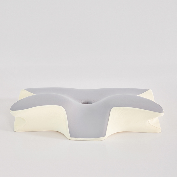 91家纺网 家纺一手货源 找家纺 纳斯顿家纺 2026新款夏季款小牛角枕头枕芯 浅灰