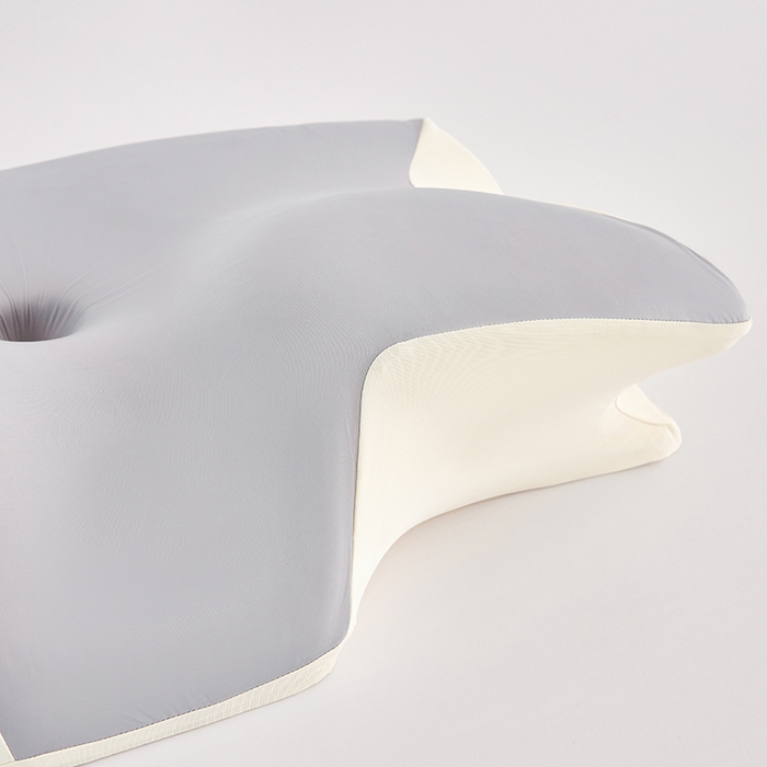 91家纺网 家纺一手货源 找家纺 纳斯顿家纺 2026新款夏季款小牛角枕头枕芯 浅灰