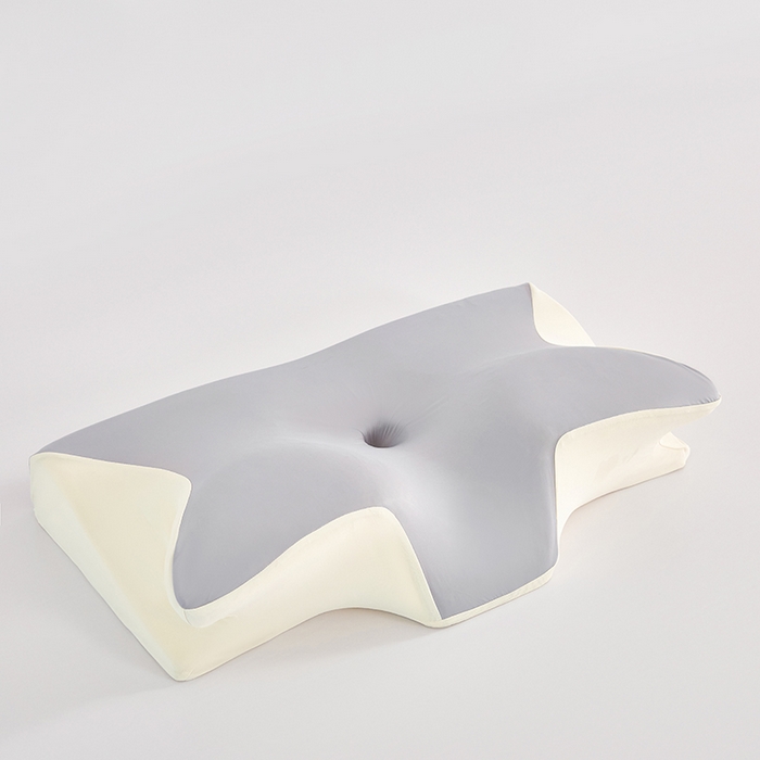 91家纺网 家纺一手货源 找家纺 纳斯顿家纺 2026新款夏季款小牛角枕头枕芯 浅灰